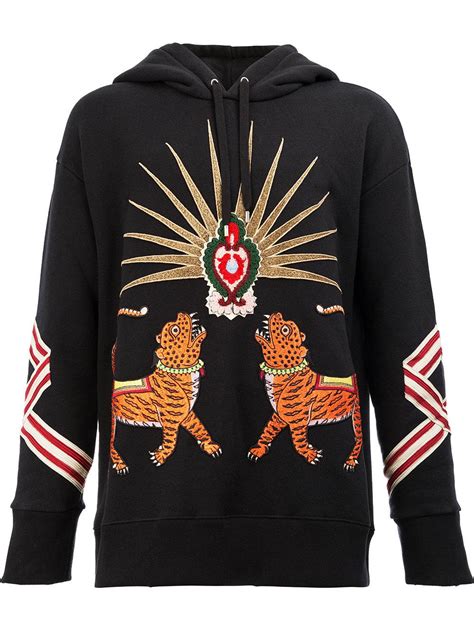 replica gucci tiger embroidered sweatshirt|authentic gucci tag.